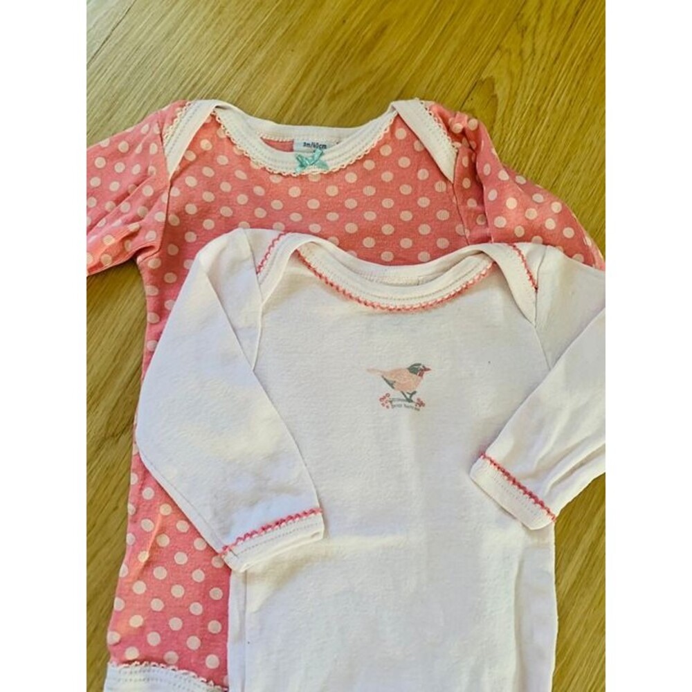 2 PETIT BATEAU onesies 3M